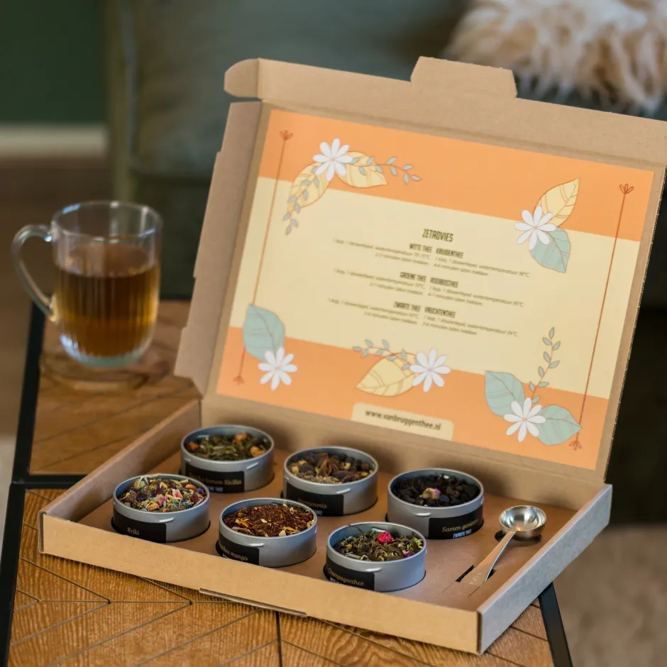 Discount Brievenbuspakket losse thee "Best wishes" Theepakket | Thee Gift Set