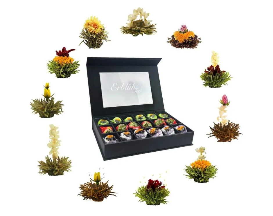 Discount Cadeauset mix 18 theebloemen in magneetbox Theebloemen | Theepakket