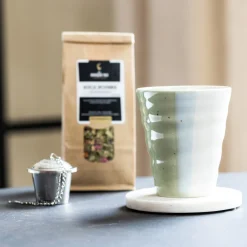 New Cadeauset mok & thee variant wit-blauw-lichtgroen Theepakket | Vaderdag