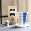 Sale Cadeauset mok & thee variant wit-blauw Theepakket | Vaderdag