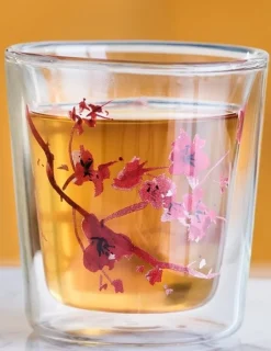 Clearance Dubbelwandig glas Cherryblossom Lyn Teaeve Dubbelwandige Mokken | La Rochère Theeglas En Glaswerk