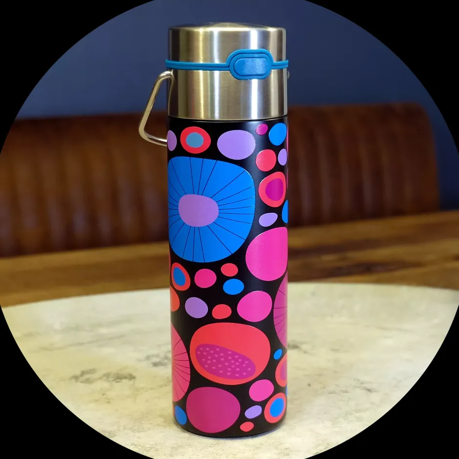 Discount Eigenart Leeza Drinkfles Cheerful RVS Thermosflessen Leeza To-Go
