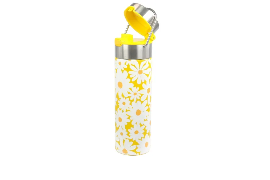 Online Eigenart Leeza Drinkfles Daisy-Yellow RVS Thermosflessen Leeza To-Go