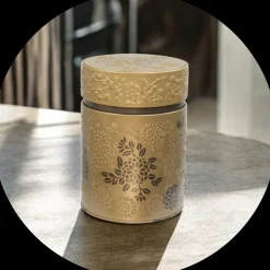 Online Eigenart theeblik Yumiko 500gr Gold Bewaarblikken Eigenart | Blik Rond