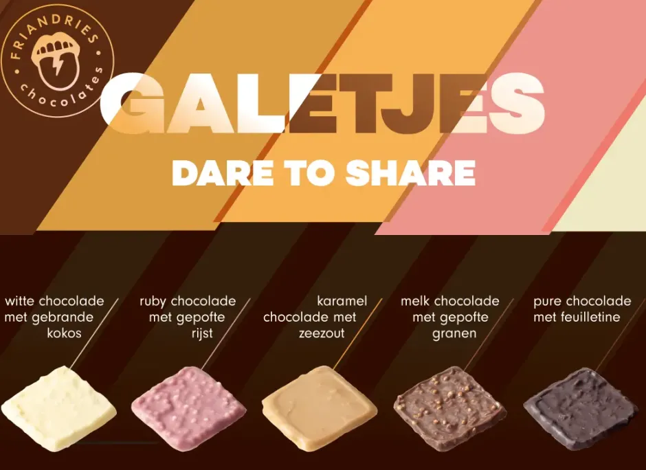 Hot Friandries galettes Dare to Share MIX Bonbons En Candybars