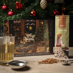 Fashion Grote puzzel Kerst, theeglas, zeef, lepel en thee Theepakket