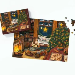 Fashion Grote puzzel Kerst, theeglas, zeef, lepel en thee Theepakket