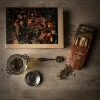 Clearance Grote puzzel, theeglas, lepel, zeef en thee Theepakket
