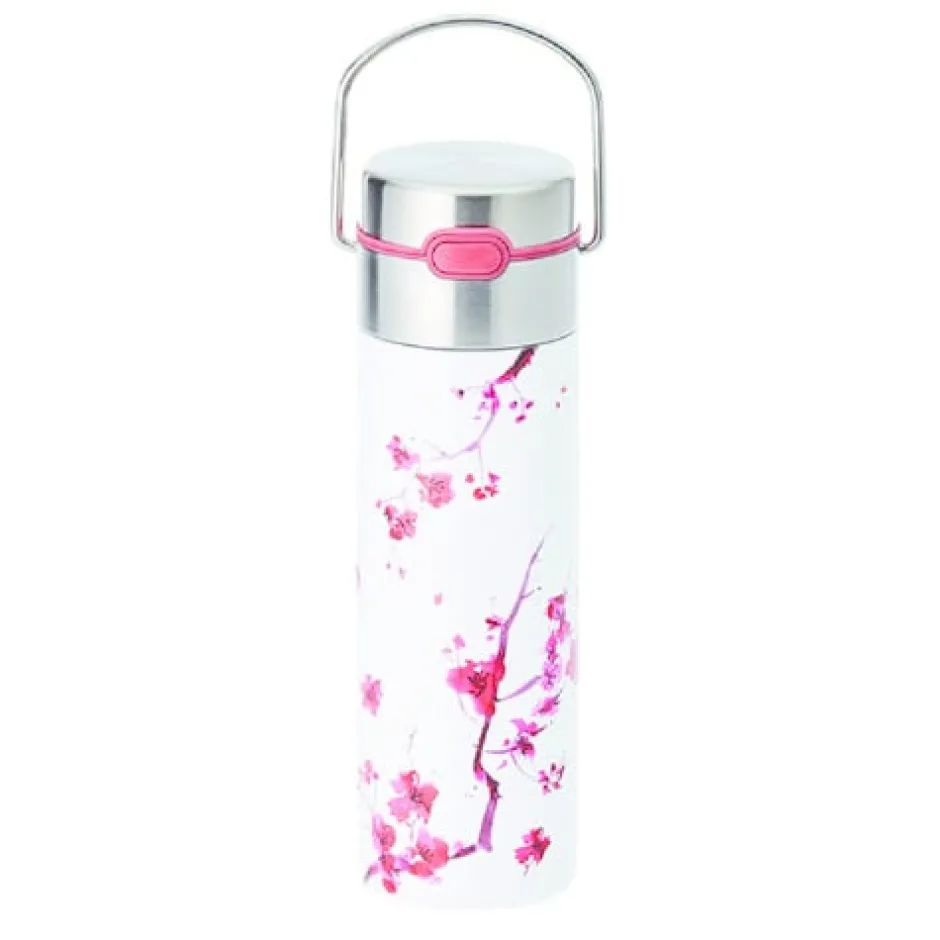 Outlet Leeza Drinkfles Cherry Blossom 500ml RVS Thermosflessen Leeza To-Go