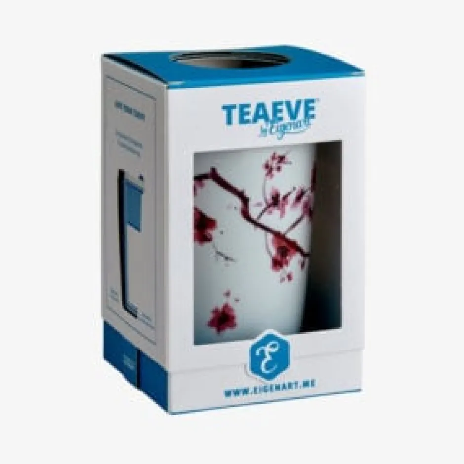 Clearance Tea eve Cherry blossom theemok met theezeef Theebekers Met Zeef | Teaeve Dubbelwandige Mokken