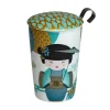 Online Tea eve 'New Geisha Petrol' met theezeef Theebekers Met Zeef | Teaeve Dubbelwandige Mokken
