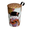 Outlet Tea eve 'New Geisha Rosel' met theezeef Theebekers Met Zeef | Teaeve Dubbelwandige Mokken