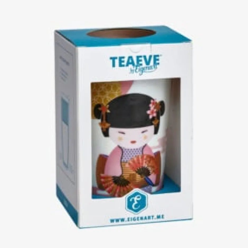 Outlet Tea eve 'New Geisha Rosel' met theezeef Theebekers Met Zeef | Teaeve Dubbelwandige Mokken
