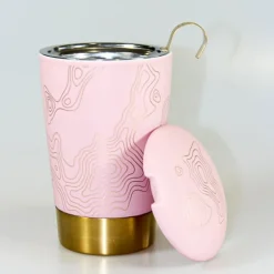 New Tea eve roze metal mok Teaeve Dubbelwandige Mokken