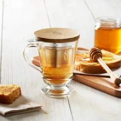 Clearance Theeglas Abeille 27.5cl met theezeef Theebekers Met Zeef | La Rochère Theeglas En Glaswerk