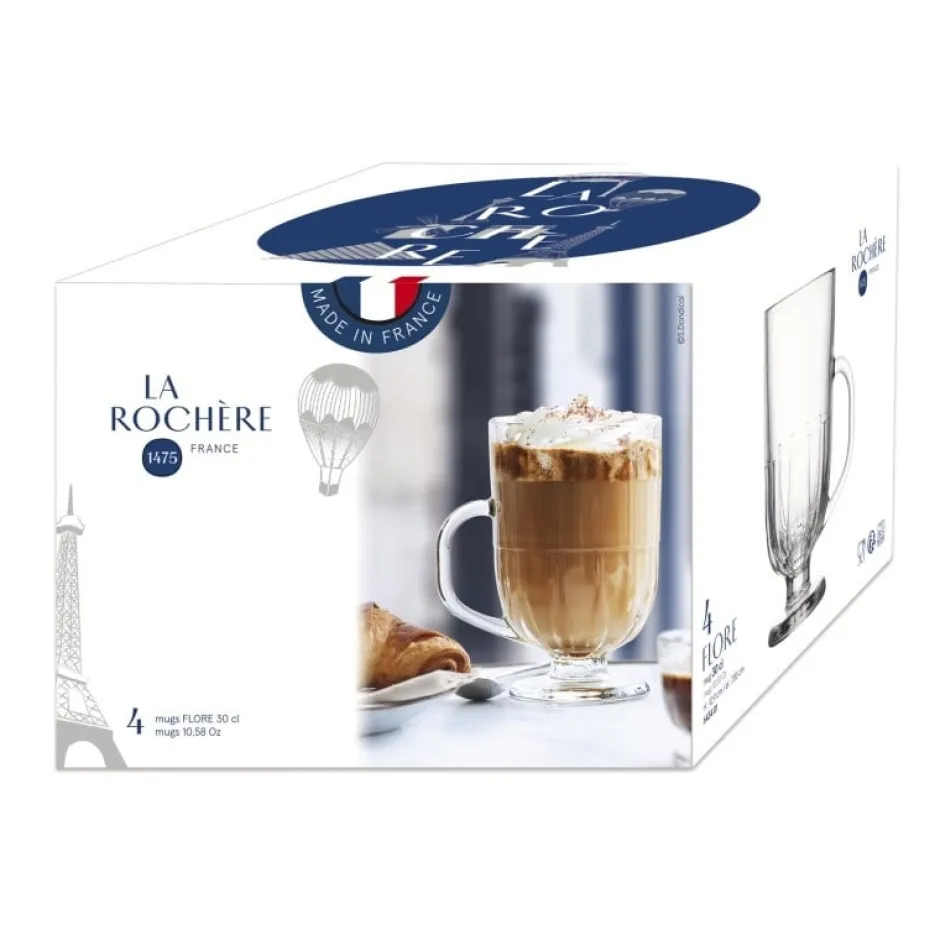 New Theeglas Flore 30cl op voet La Rochère Theeglas En Glaswerk