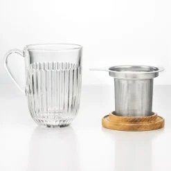 Online Theeglas Ouessant 36cl met theezeef Theebekers Met Zeef | La Rochère Theeglas En Glaswerk