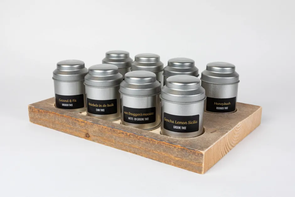 Discount Theeplank - Ronde potjes - Steigerhout Theeplanken