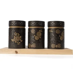 Sale Theeplank Yumiko Black Bewaarblikken Eigenart | Theeplanken