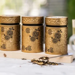 Fashion Theeplank Yumiko Gold Bewaarblikken Eigenart | Theeplanken