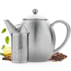 Hot Theepot RVS dubbelwandig zilver 1.2L Theepotten